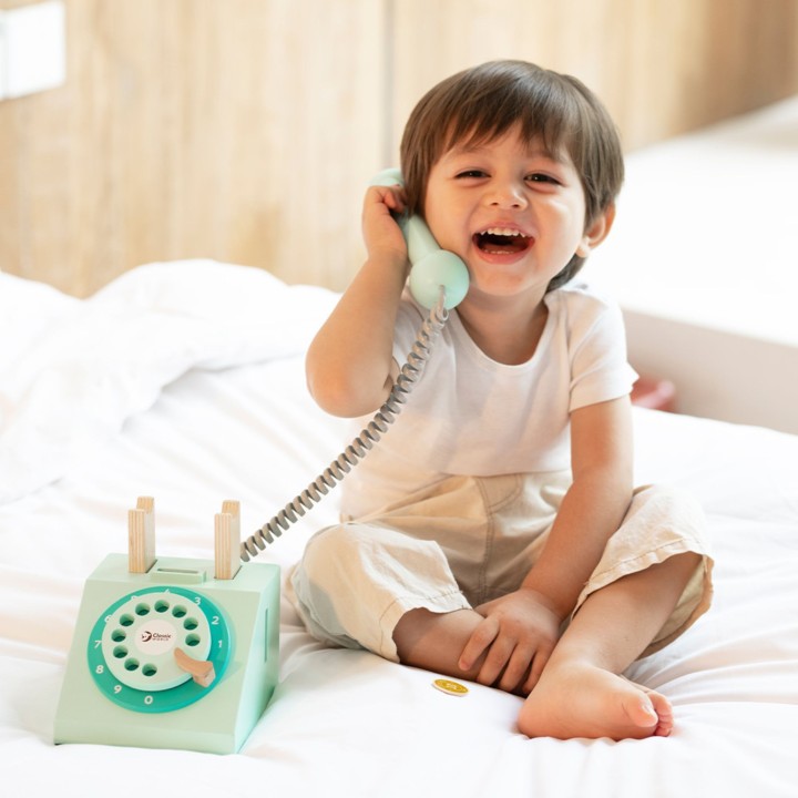 Klasyczny Drewniany Telefon dla Dzieci CLASSIC WORLD - 4 el.