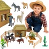 WOOPIE Farm Animal House Figures Set 37 pcs Little Farmer