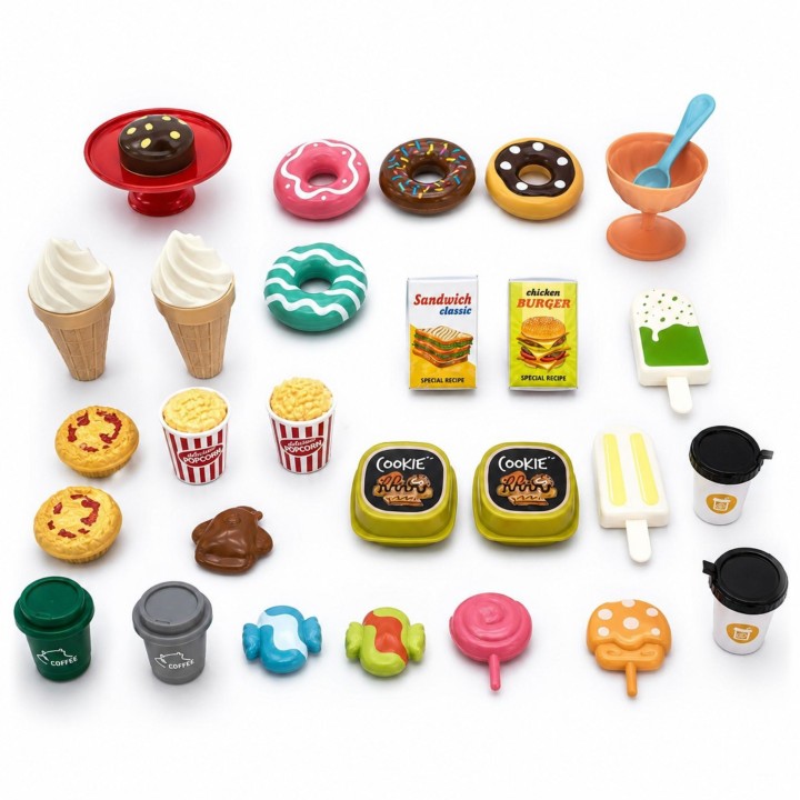 Sweets Set for Children Desserts Ice Cream Cafe Shop WOOPIE 30pcs