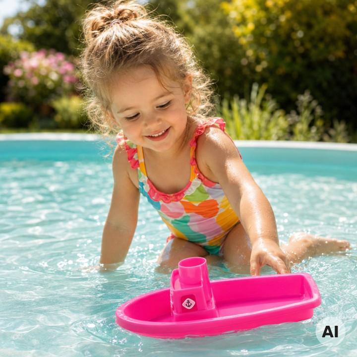 Woopie Pink Sand Beach Set with Boat and Bag 9 Pieces