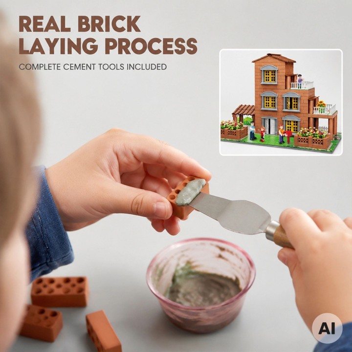 Villa made of bricks 454 elements WOOPIE - construction set