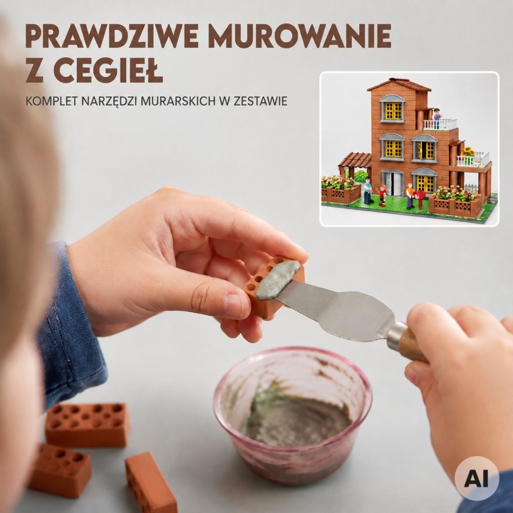 Willa z cegiełek 454 el. WOOPIE - zestaw konstrukcyjny