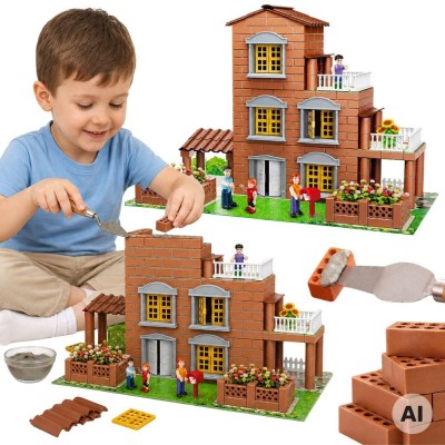 Villa made of bricks 454 elements WOOPIE - construction set