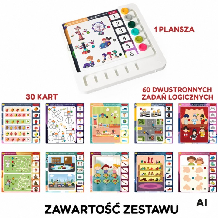 WOOPIE Set of 60 Logical Games for 3+ - Development and Fun