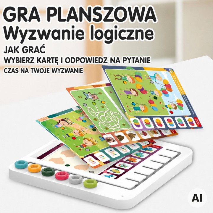 WOOPIE Zestaw 60 Gier Logicznych 3+ - Rozwój i Zabawa