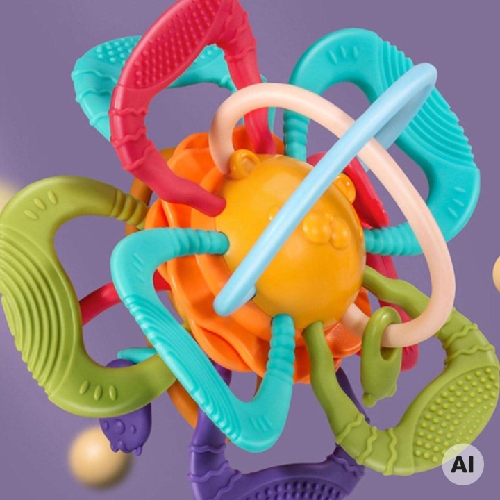 WOOPIE sensory ball teether - 4 textures, perfect for teething