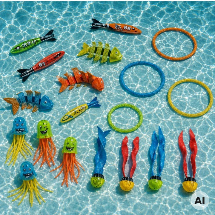 WOOPIE Diving Toy Set - 20 pieces for the pool
