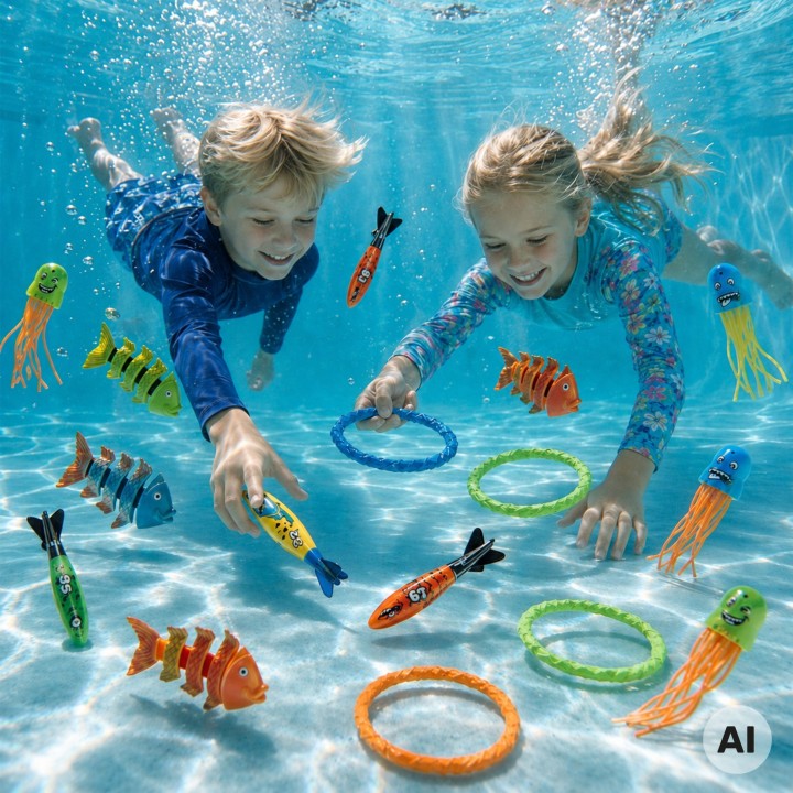 WOOPIE Diving Toy Set - 20 pieces for the pool