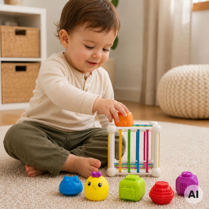 WOOPIE BABY Sensory Cube 7 Pieces Animal Toys