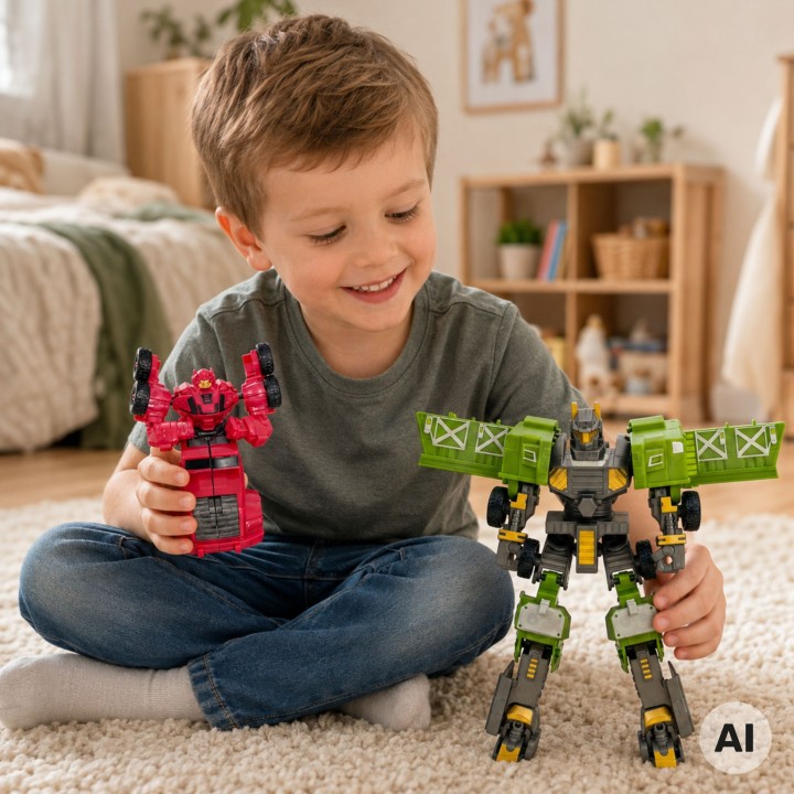 WOOPIE Transforming Robots 4 in 1 - Battle Cars for Kids