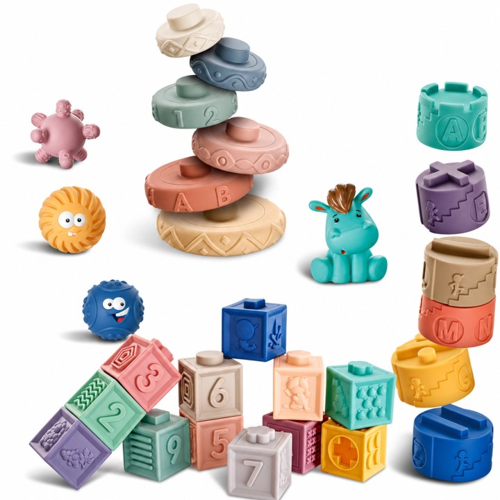 Woopie Soft Sensory Blocks - Set of 27 Pieces