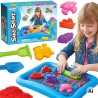 WOOPIE Magiczny Piasek Kinetyczny Zestaw Basen Foremki 3+