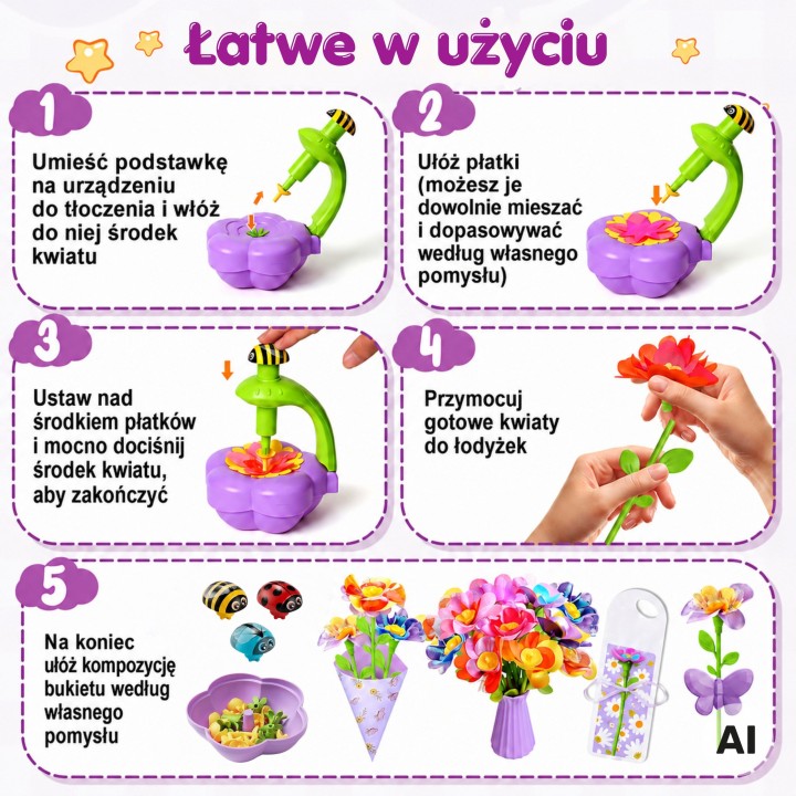 WOOPIE DIY Flower Bouquet Making Kit Machine Light