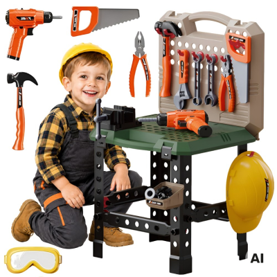 Foldable DIY Workshop 2 in 1 Suitcase Helmet Tools