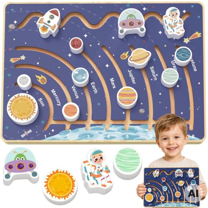 Panel Sterowania Samochodem Tooky Toy - Drewniana Kierownica