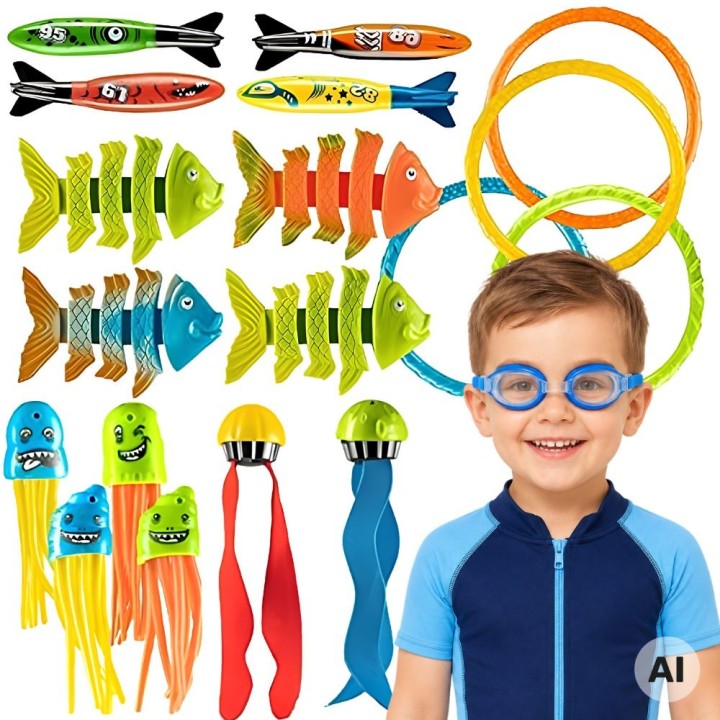 WOOPIE Diving Toy Set - 20 pieces for the pool