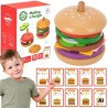 WOOPIE GREEN Wooden Burger Restaurant Puzzle for Children 15 Pieces FSC Certified