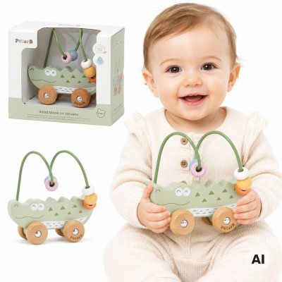 The charming Viga Crocodile bead maze – education and fun for toddlers