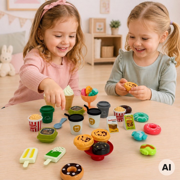 Sweets Set for Children Desserts Ice Cream Cafe Shop WOOPIE 30pcs
