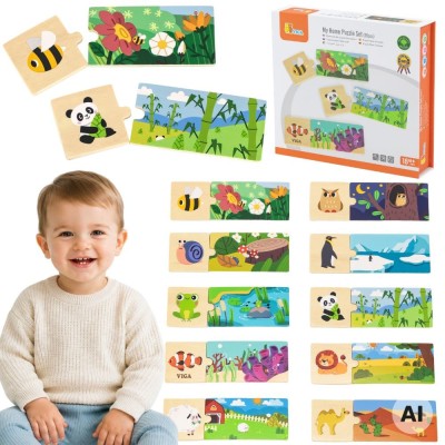 VIGA Logic Puzzle with Animals - Educational Puzzle for Children