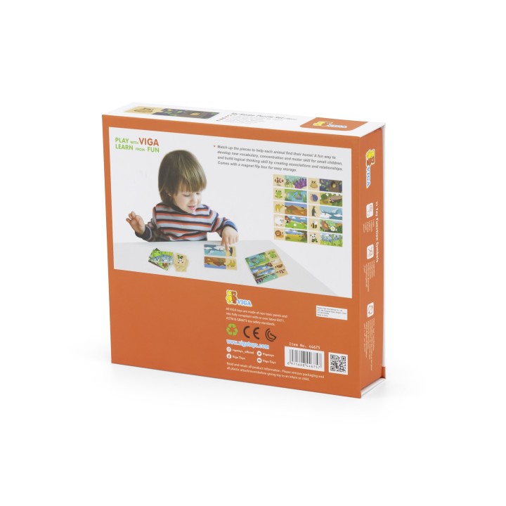 VIGA Logic Puzzle with Animals - Educational Puzzle for Children