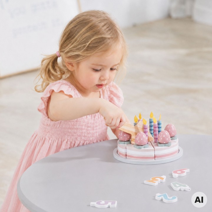 Wooden Cake Birthday Cake VIGA PolarB – Educational Toy