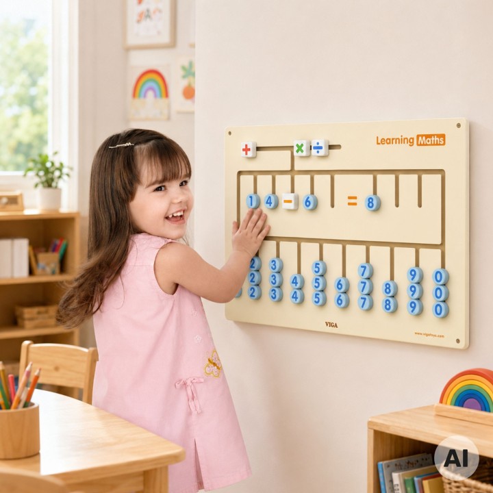 VIGA Montessori Sensory Board for learning to count FSC