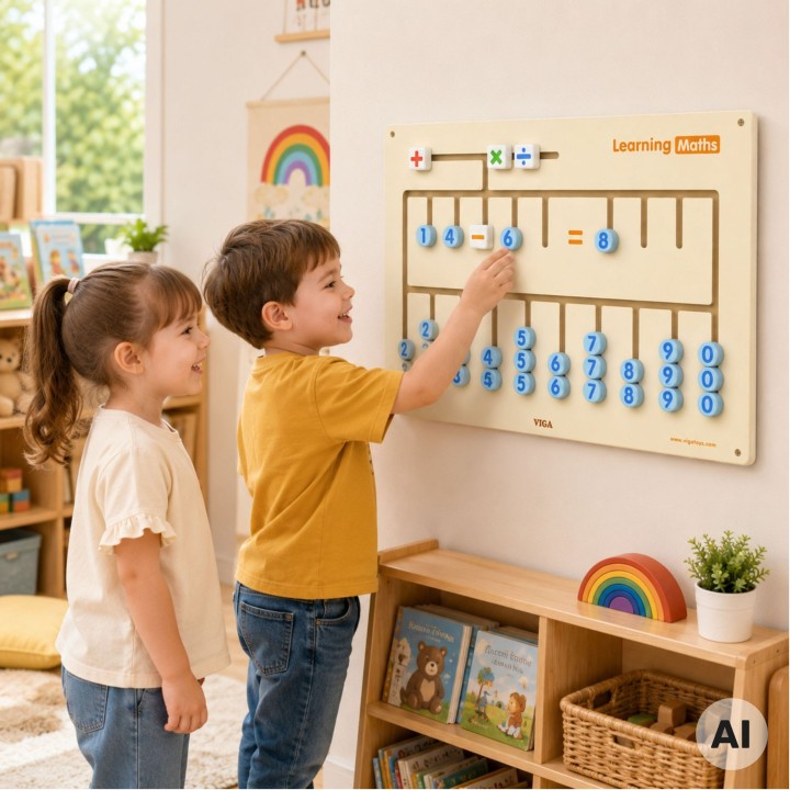 VIGA Montessori Sensory Board for learning to count FSC