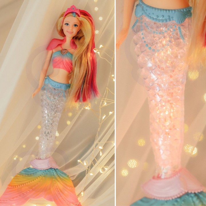 Gina Woopie Mermaid - Light-Up and Playing Doll 3+