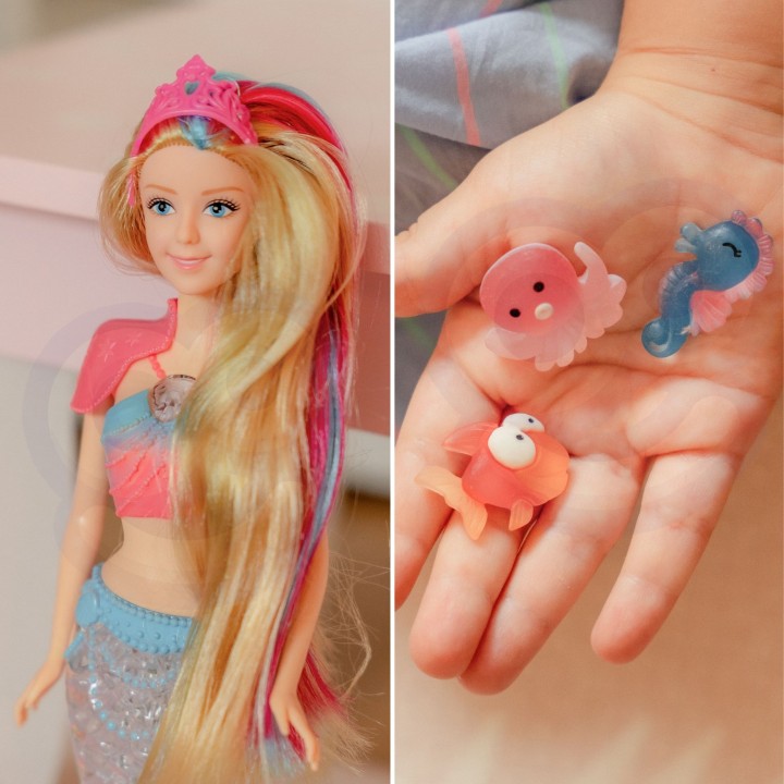 Gina Woopie Mermaid - Light-Up and Playing Doll 3+