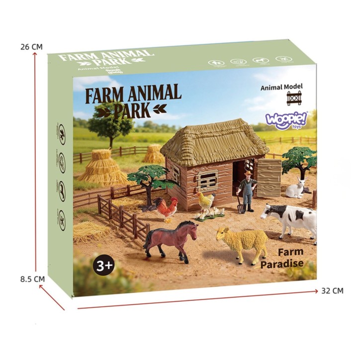 Large Farm with Animals 63 pcs. Figures and Farm 3+