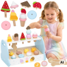 VIGA Wooden Blue Ice Cream Parlor