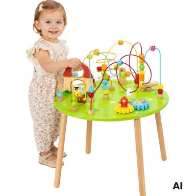 Wooden Sensory Educational Table Interlaced. Mula