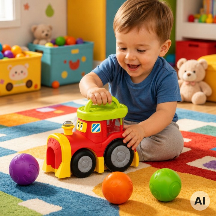 Woopie Baby Interactive Ball Train - Light and Sound