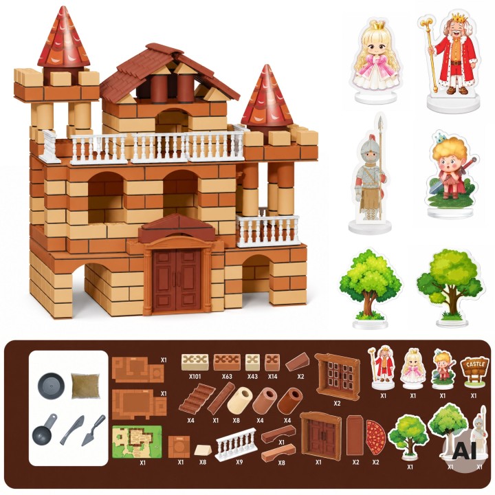 Brick Castle 3 in 1 307 pcs Construction Set