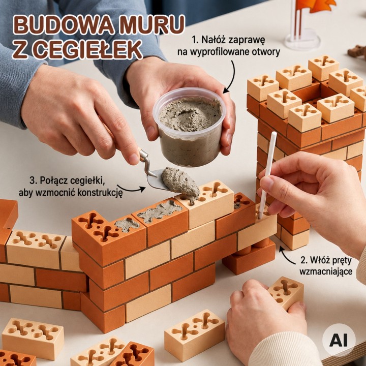 WOOPIE Zestaw Konstrukcyjny Zamek 273 el. - Budowanie z Cegiełek