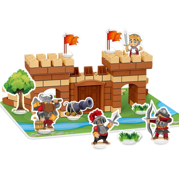 WOOPIE Castle Construction Set 273 pcs - Building with Bricks