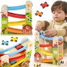 VIGA Wooden Racetrack with Farm Theme