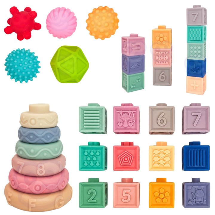 WOOPIE soft sensory blocks - set of 23 pieces