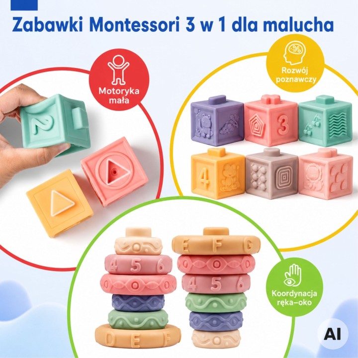 WOOPIE soft sensory blocks - set of 23 pieces