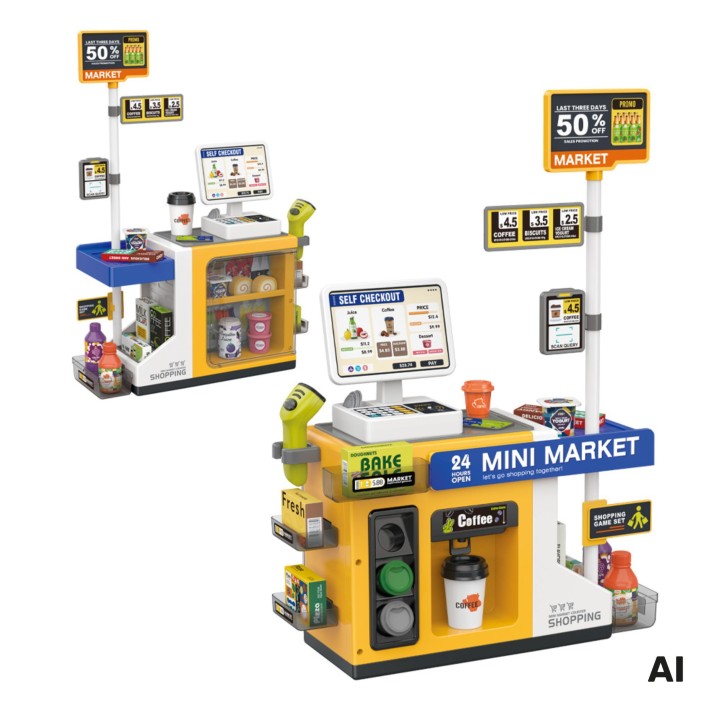 Mini Supermarket Kasa Skaner Sklep Woopie