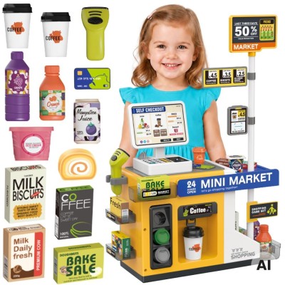 Mini Supermarket Kasa Skaner Sklep Woopie