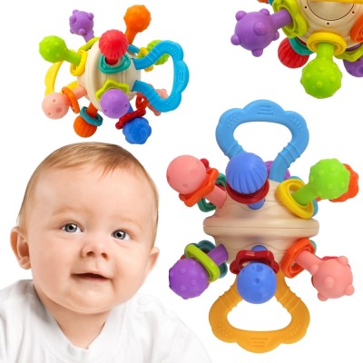 WOOPIE BABY 2-in-1 Rattle Teether for Babies - Sensory Toy