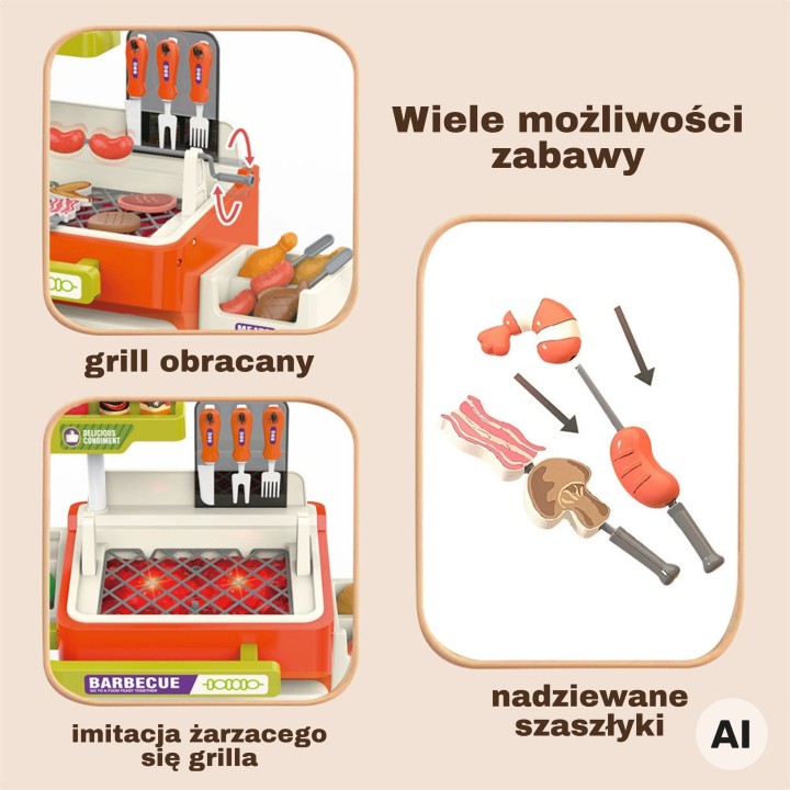 Wózek do Grillowania BBQ z Akcesoriami 51 el. WOOPIE