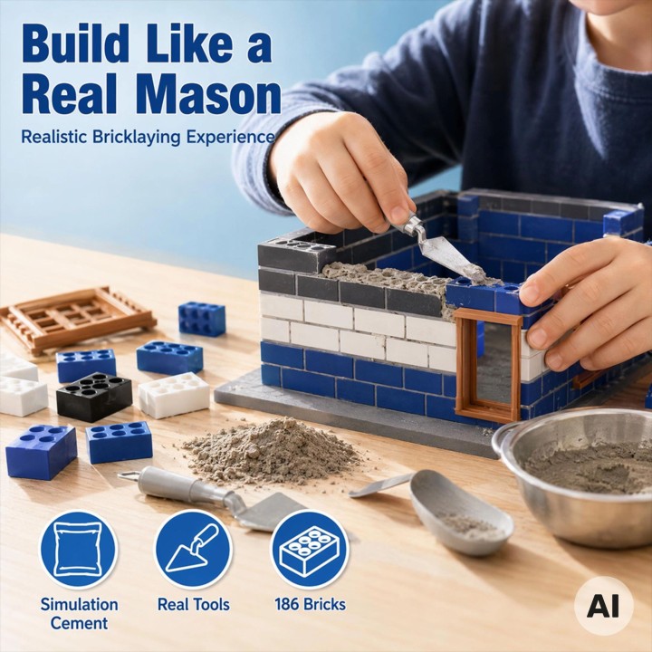 WOOPIE Police Station Brick Construction Set 186 pcs.