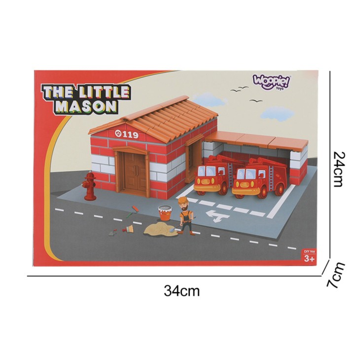 Fire Station Construction Set 178 pieces WOOPIE Bricks