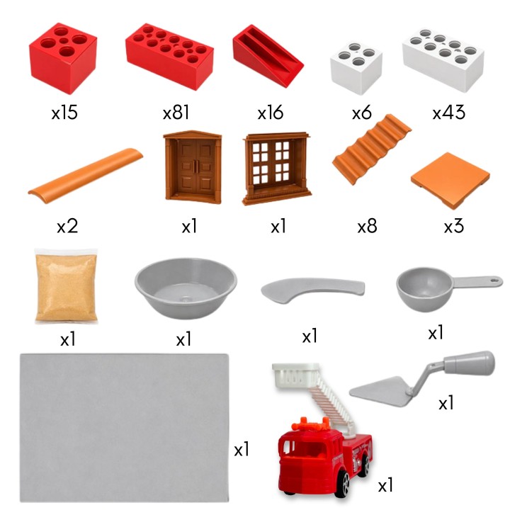 Fire Station Construction Set 178 pieces WOOPIE Bricks