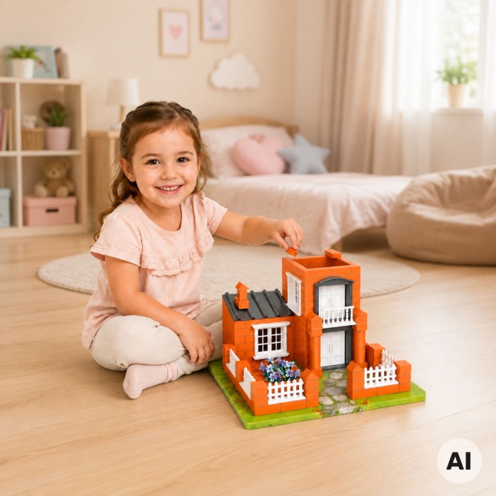 Villa made of bricks 458 elements WOOPIE Construction Kit