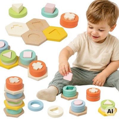 Montessori Shape and Color Sorter CLASSIC WORLD - Puzzle