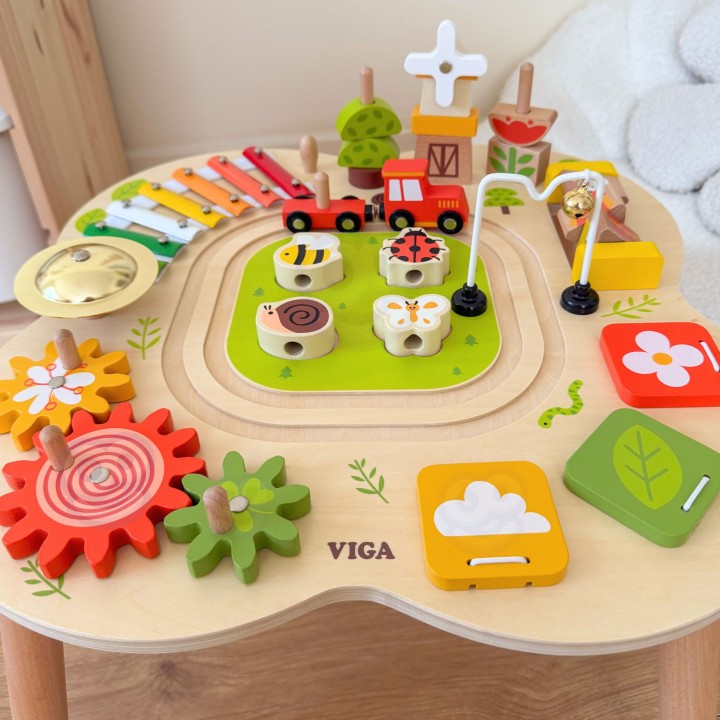 PolarB Viga wooden educational table - a creative Montessori toy